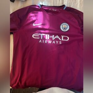 Nike Maroon Manchester City Jersey